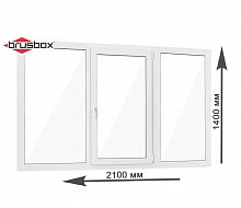 Пластиковое окно Brusbox 70-6 (трехстворчатое)