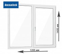 Пластиковое окно Deceuninck Элегант (двухстворчатое)