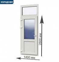 Дверь алюминиевая одностворчатая (со стеклопакетом)