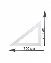 Треугольное окно 700х700 мм