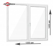 Пластиковое окно Brusbox 70-6 (двухстворчатое)